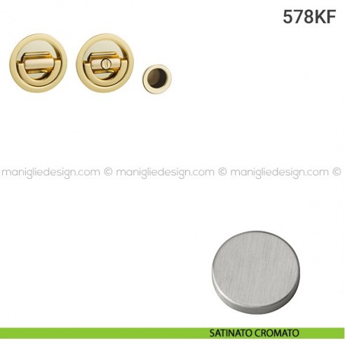 Kit per porta scorrevole 578KF satinato cromato