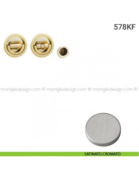 Kit per porta scorrevole 578KF satinato cromato