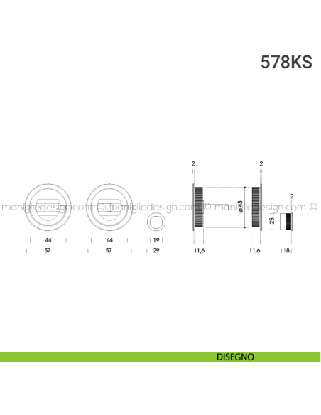 Kit per porta scorrevole 578KS disegno