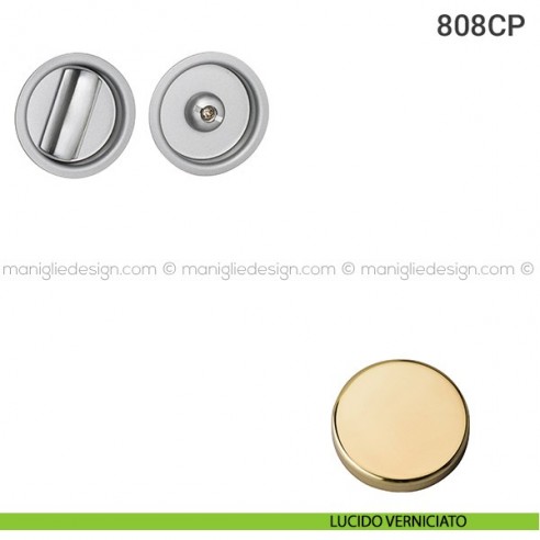 Placche incasso tonde con nottolino 808 Reguitti lucido verniciato