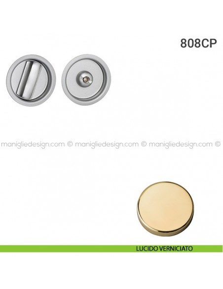 Placche incasso tonde con nottolino 808 Reguitti lucido verniciato