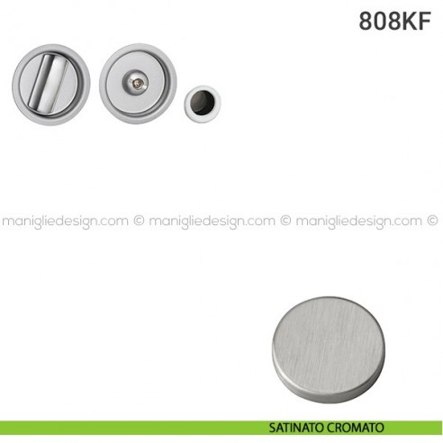 Kit per porta scorrevole 808KF satinato cromato