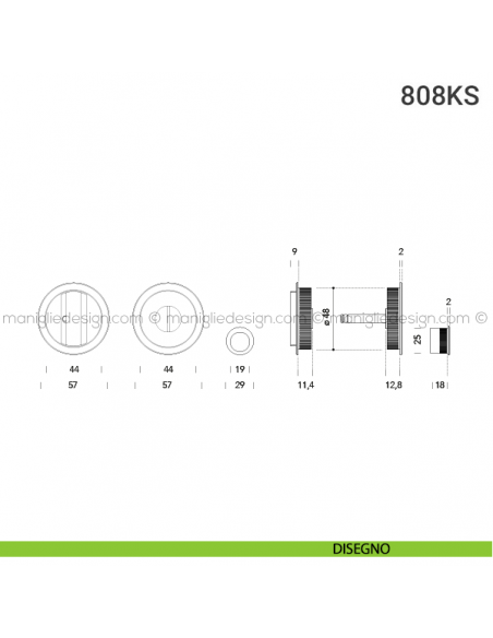 Kit per porta scorrevole 808KS disegno