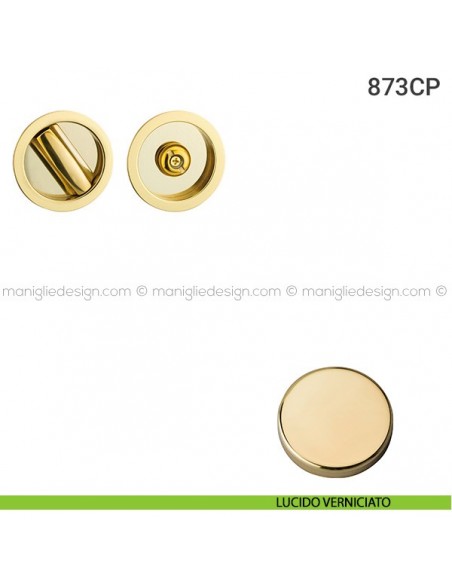 Placche incasso tonde con nottolino 873 Reguitti lucido verniciato