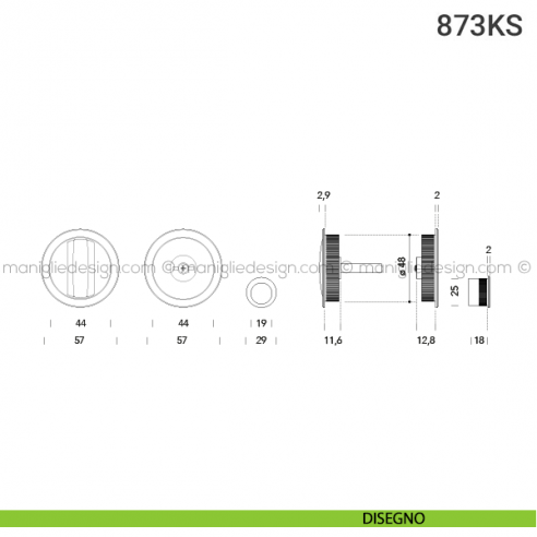 Kit per porta scorrevole 873KS disegno