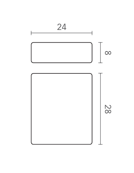 Pomello per mobile 120 Mital disegno
