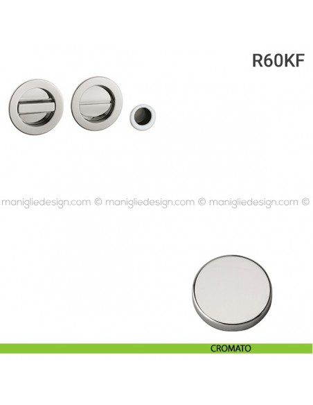 Kit per porta scorrevole R60KF cromato