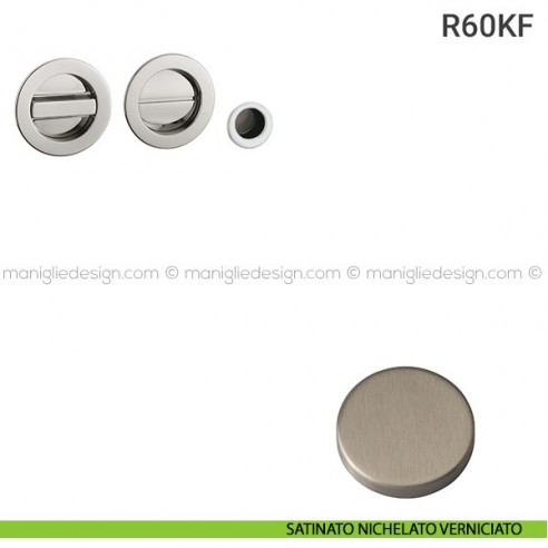 Kit per porta scorrevole R60KF satinato nichelato verniciato