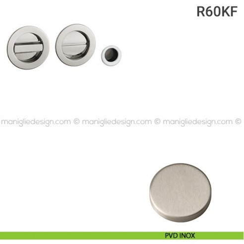 Kit per porta scorrevole R60KF PVD inox satinato