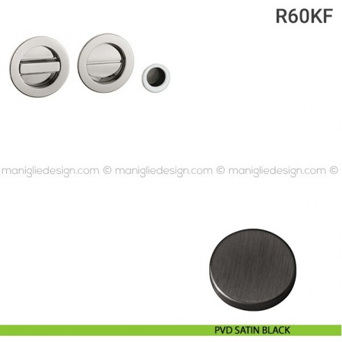 Kit per porta scorrevole R60KF PVD satin black