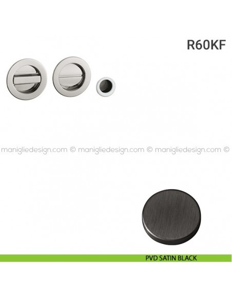 Kit per porta scorrevole R60KF PVD satin black