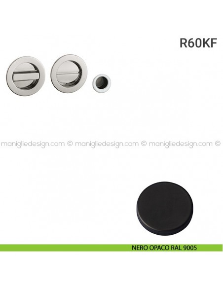 Kit per porta scorrevole R60KF nero opaco RAL 9005