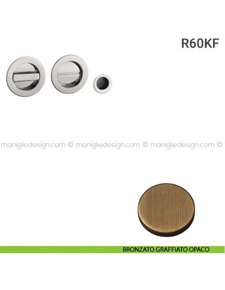 Kit per porta scorrevole R60KF bronzato graffiato opaco