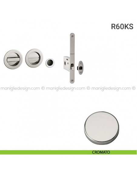 Kit per porta scorrevole R60KS cromato