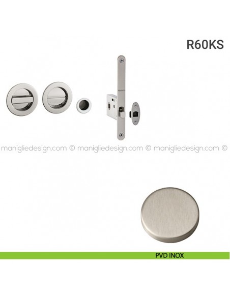 Kit per porta scorrevole R60KS PVD inox satinato
