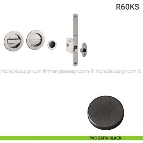 Kit per porta scorrevole R60KS PVD satin black