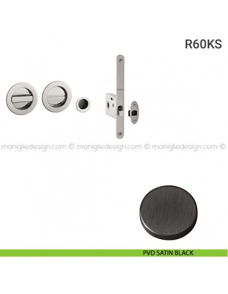 Kit per porta scorrevole R60KS PVD satin black