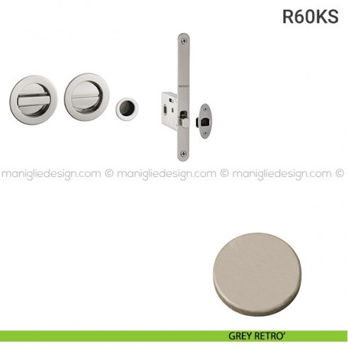 Kit per porta scorrevole R60KS grey retrò