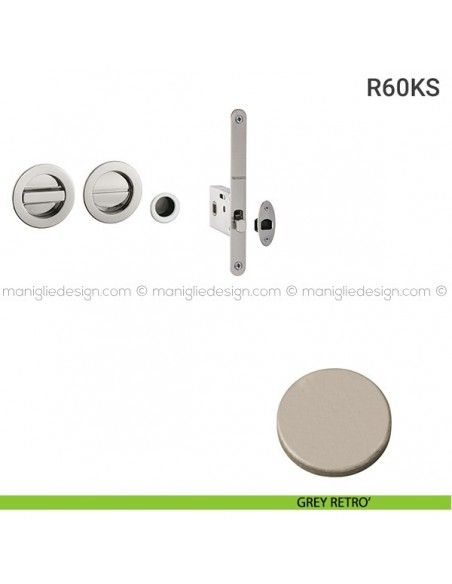 Kit per porta scorrevole R60KS grey retrò