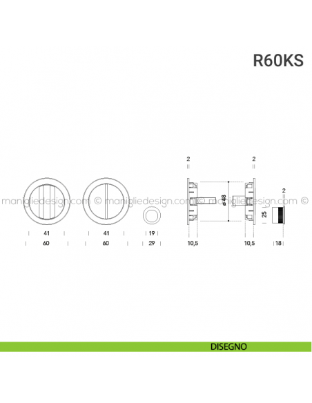 Kit per porta scorrevole R60KS disegno