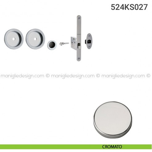 Kit per porta scorrevole 524KS027 cromato