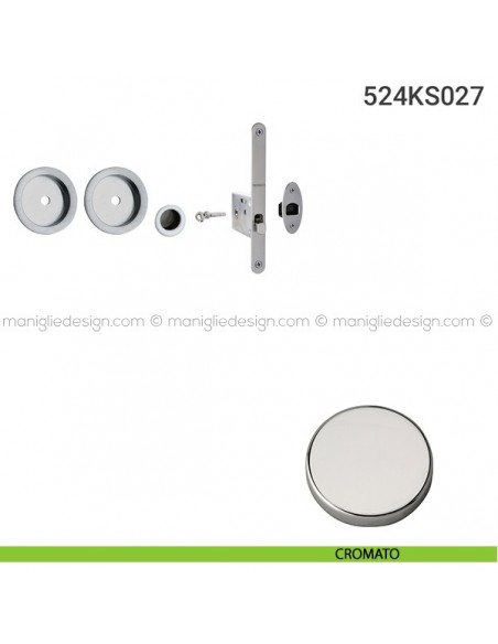 Kit per porta scorrevole 524KS027 cromato