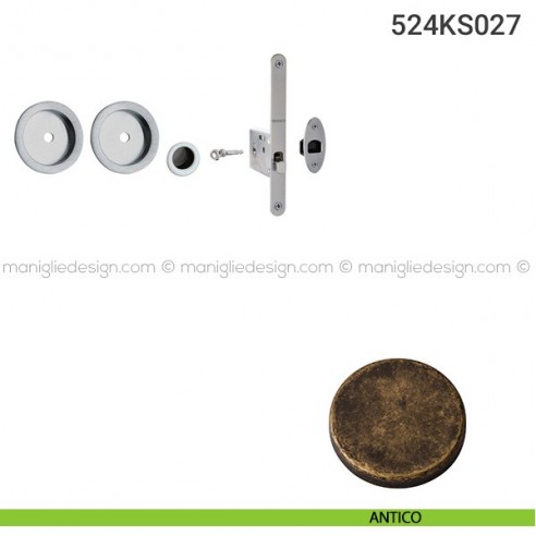 Kit per porta scorrevole 524KS027 antico