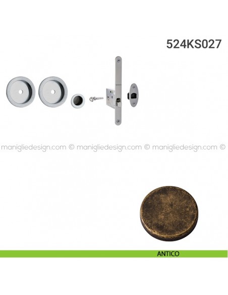 Kit per porta scorrevole 524KS027 antico
