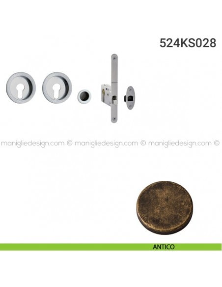 Kit per porta scorrevole 524KS028 antico