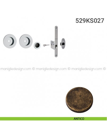 Kit per porta scorrevole 529KS027 antico