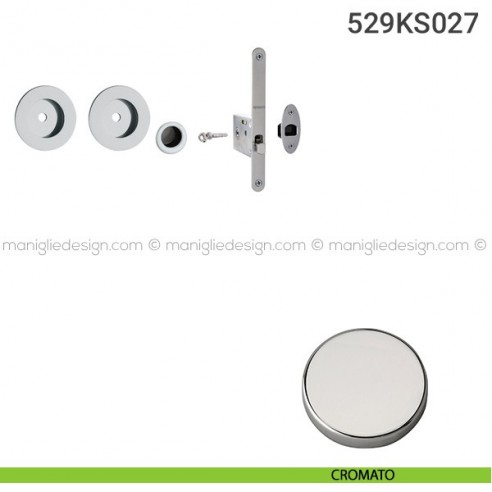 Kit per porta scorrevole 529KS027 cromato