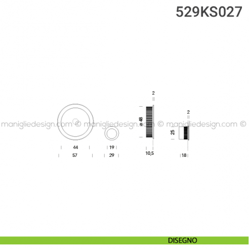 Kit per porta scorrevole 529KS027 disegno