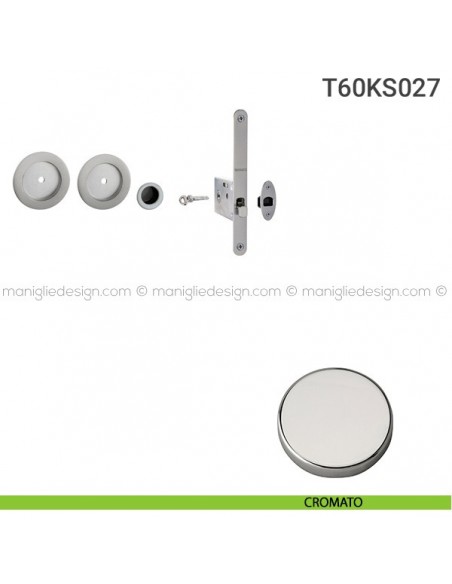 Kit per porta scorrevole T60KS027 cromato