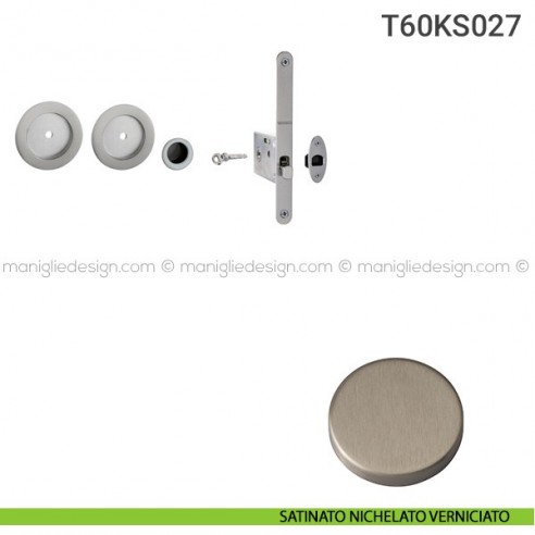 Kit per porta scorrevole T60KS027 satinato nichelato verniciato