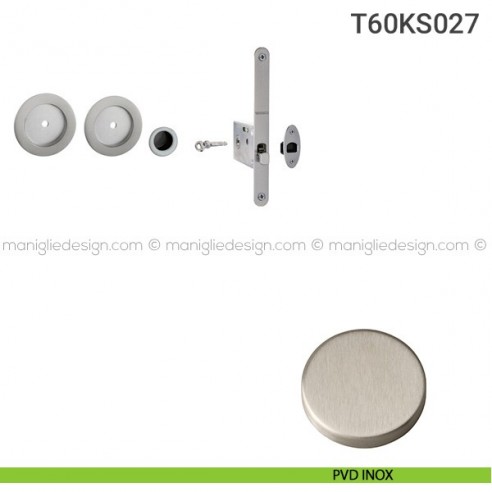 Kit per porta scorrevole T60KS027 PVD inox satinato