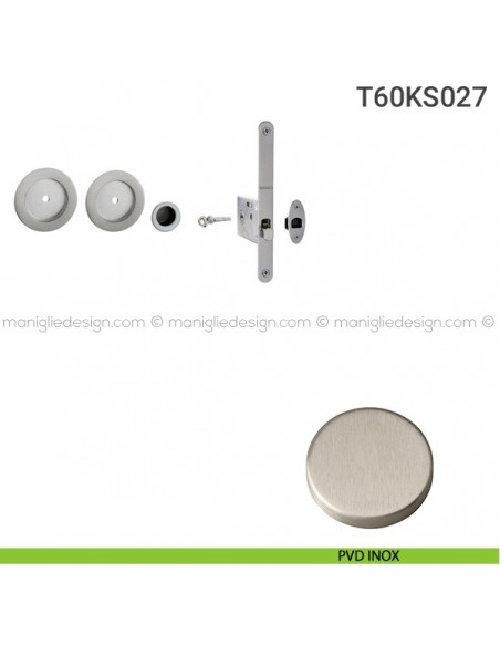 Kit per porta scorrevole T60KS027 PVD inox satinato