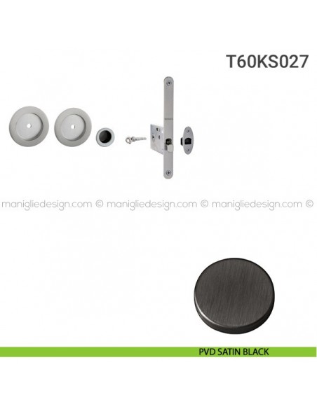 Kit per porta scorrevole T60KS027 PVD satin black