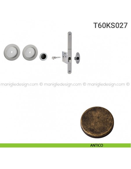 Kit per porta scorrevole T60KS027 antico