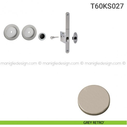 Kit per porta scorrevole T60KS027 grey retrò