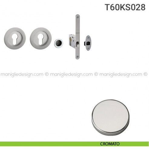 Kit per porta scorrevole T60KS028 cromato