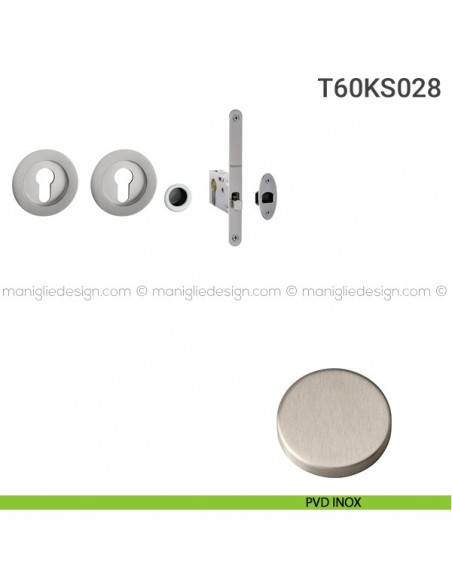 Kit per porta scorrevole T60KS028 PVD inox satinato