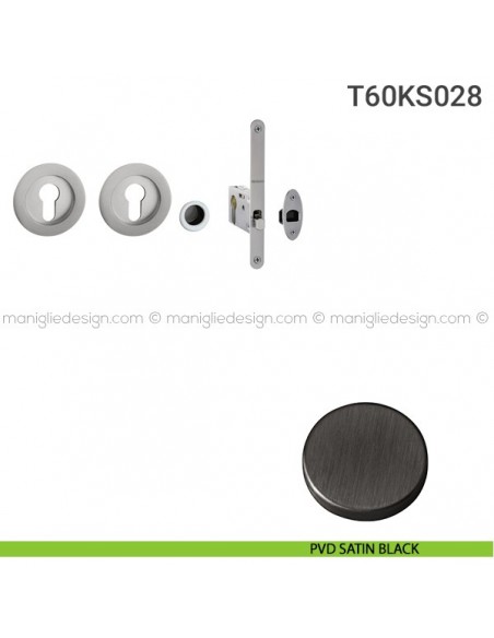 Kit per porta scorrevole T60KS028 PVD satin black