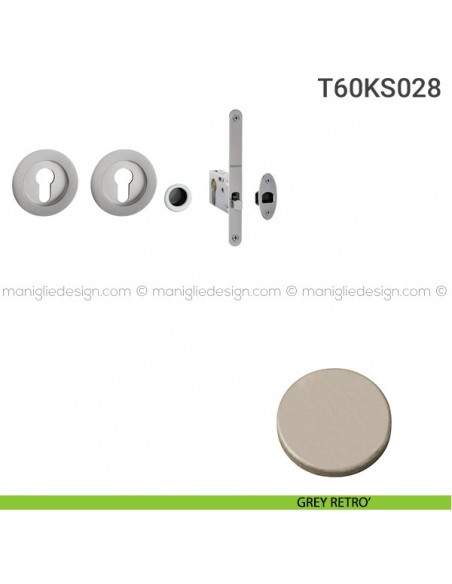 Kit per porta scorrevole T60KS028 grey retrò