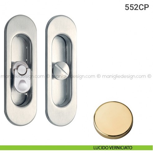 Placche incasso ovali con nottolino pendente 552 Reguitti lucido verniciato