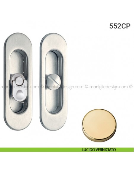 Placche incasso ovali con nottolino pendente 552 Reguitti lucido verniciato