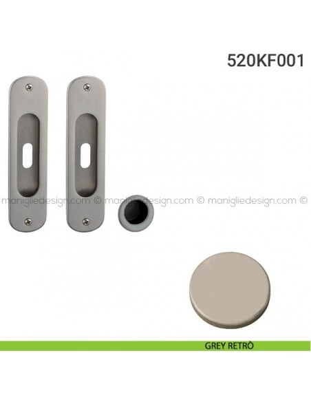 Kit per porta scorrevole 520KF001 grey retrò