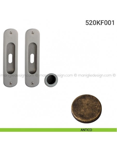 Kit per porta scorrevole 520KF001 antico