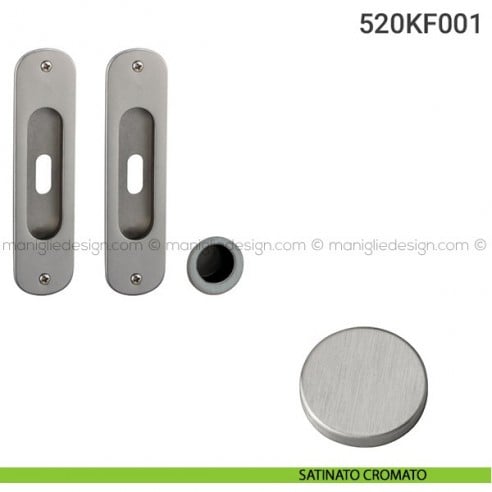 Kit per porta scorrevole 520KF001 satinato cromato