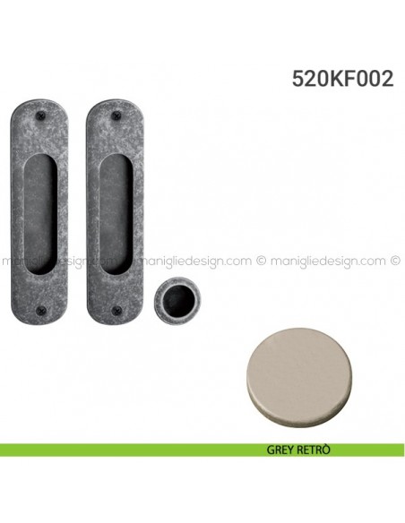 Kit per porta scorrevole 520KF002 grey retrò