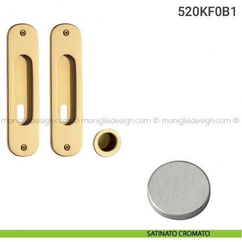 Kit per porta scorrevole 520KF0B1 satinato cromato